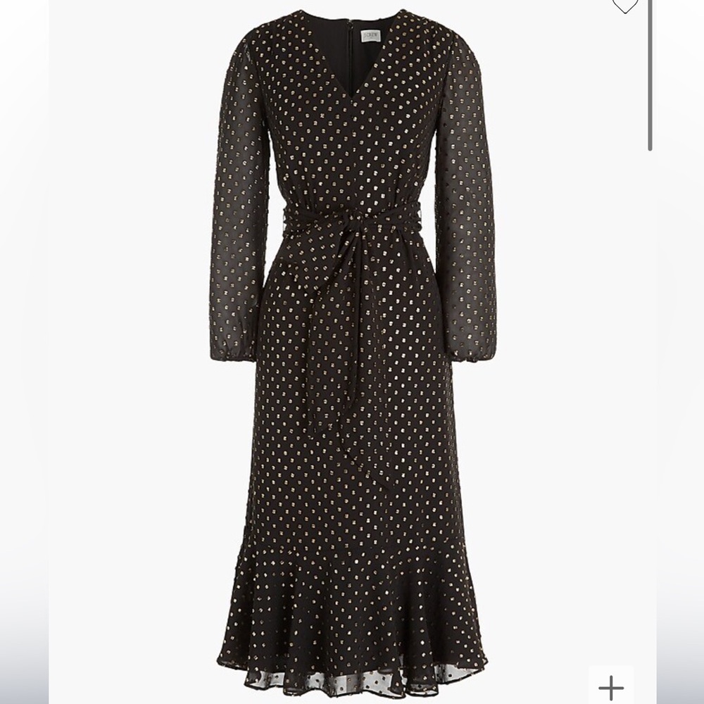 J.Crew big bow midi dress in clip dot - NWT size 12